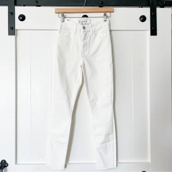 Frank & Eileen Sligo Skinny Jean Vintage White Italian Performance Denim Size 24